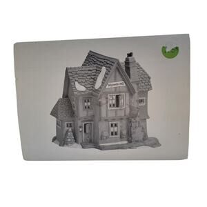 Vintage Christmas Village Browning House – Tudor Style with Light Cord